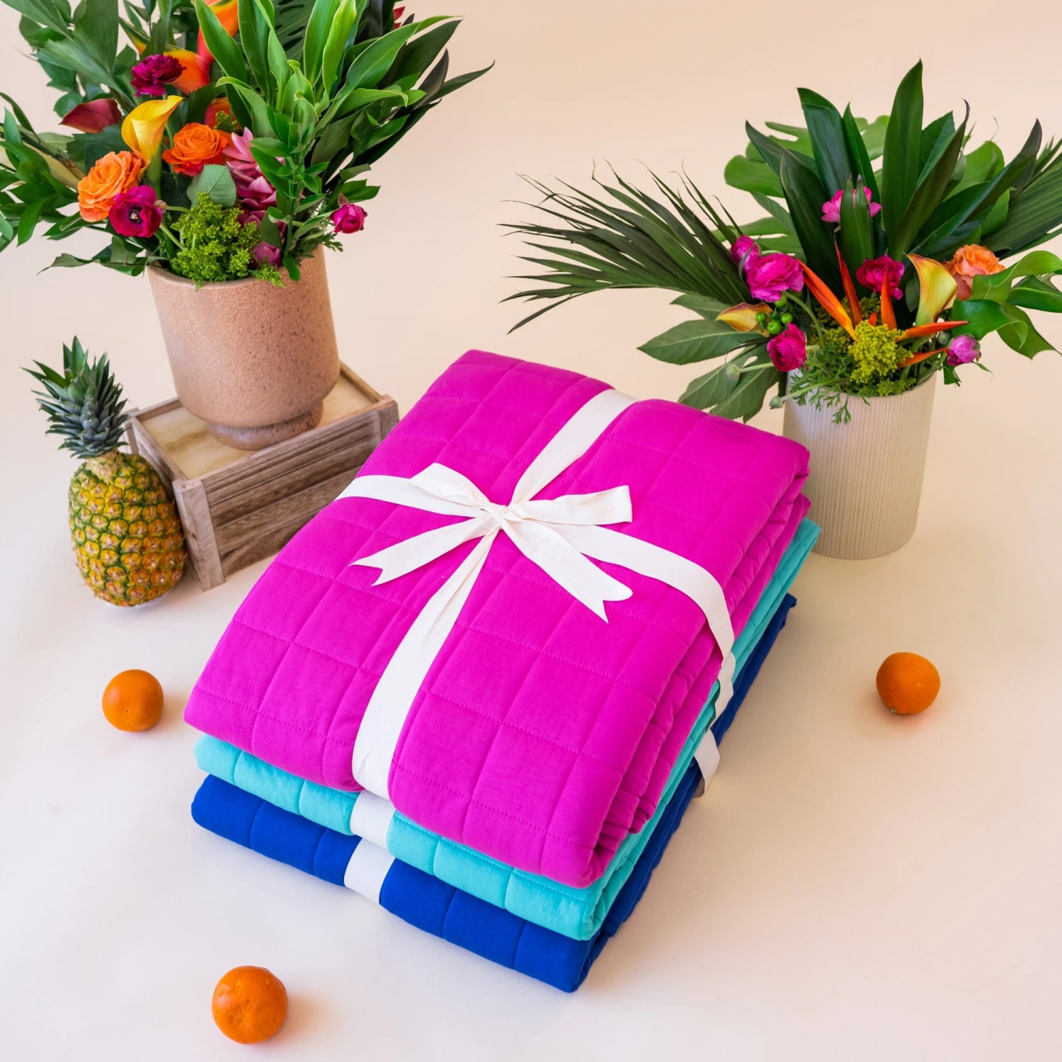 Adult Quilted Blanket In Raspberry 2.5 2 Adult Quilted Blanket In Raspberry 2.5 - Image 2