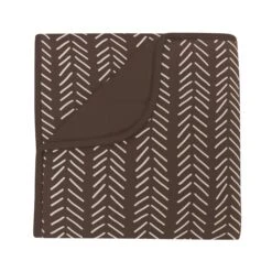 Baby Blanket In Espresso Herringbone