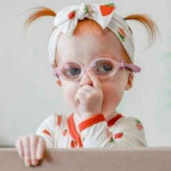 Bow In Strawberry -Kyte baby Store kyte baby baby bows bow in strawberry 31859424690287