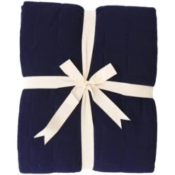 Adult Quilted Blanket In Navy 2.5