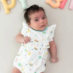 Bubble Romper In Cloud Party -Kyte baby Store kyte baby bubble romper bubble romper in cloud party 32605485891695