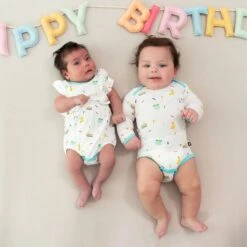 Bubble Romper In Cloud Party -Kyte baby Store kyte baby bubble romper bubble romper in cloud party 32605486055535