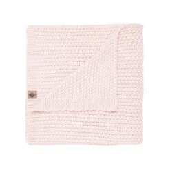 Chunky Knit Baby Blanket In Blush