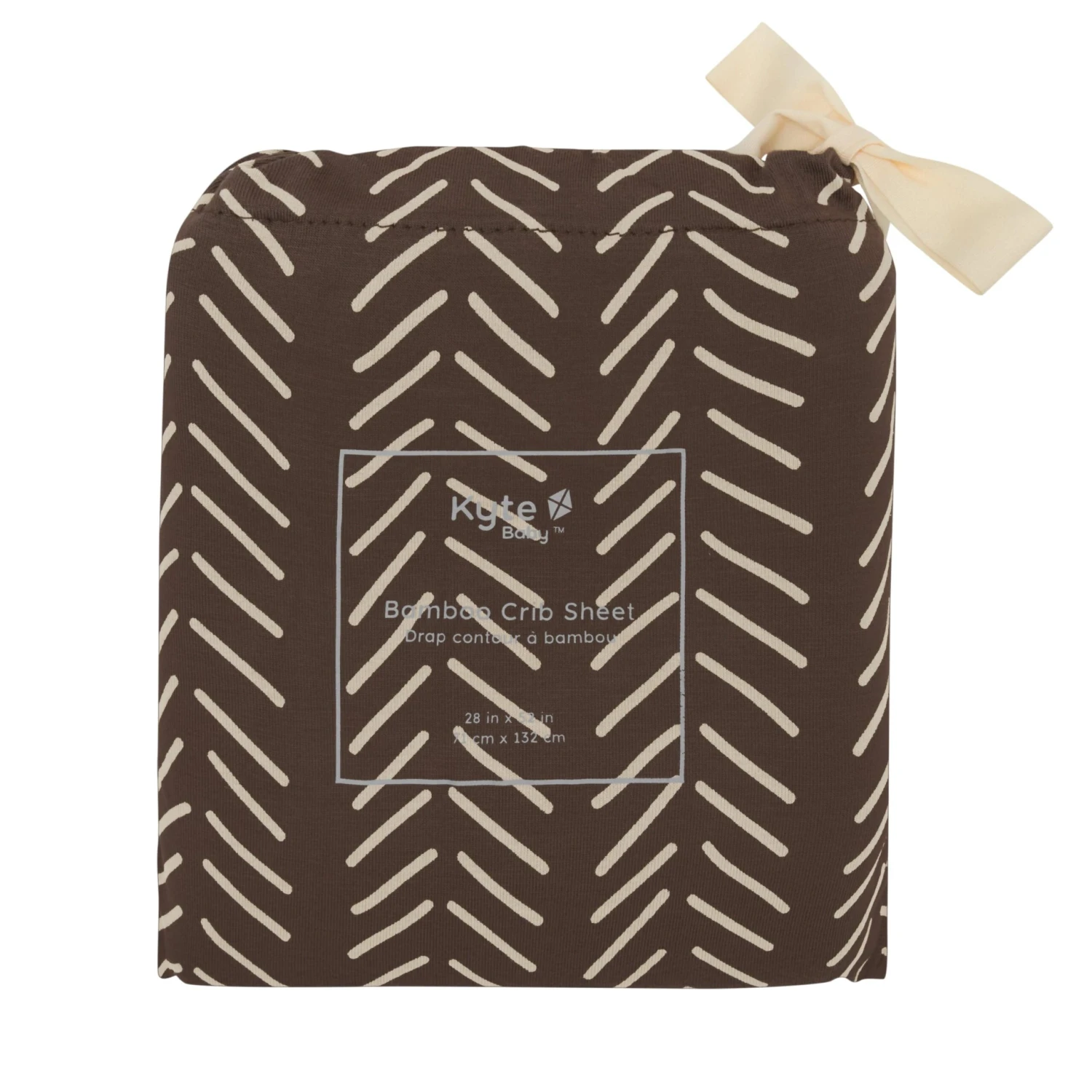 Crib Sheet In Espresso Herringbone 2 Crib Sheet In Espresso Herringbone - Image 2