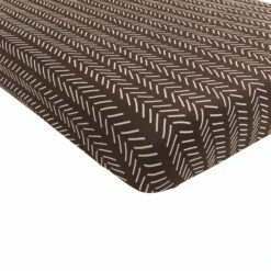 Crib Sheet In Espresso Herringbone