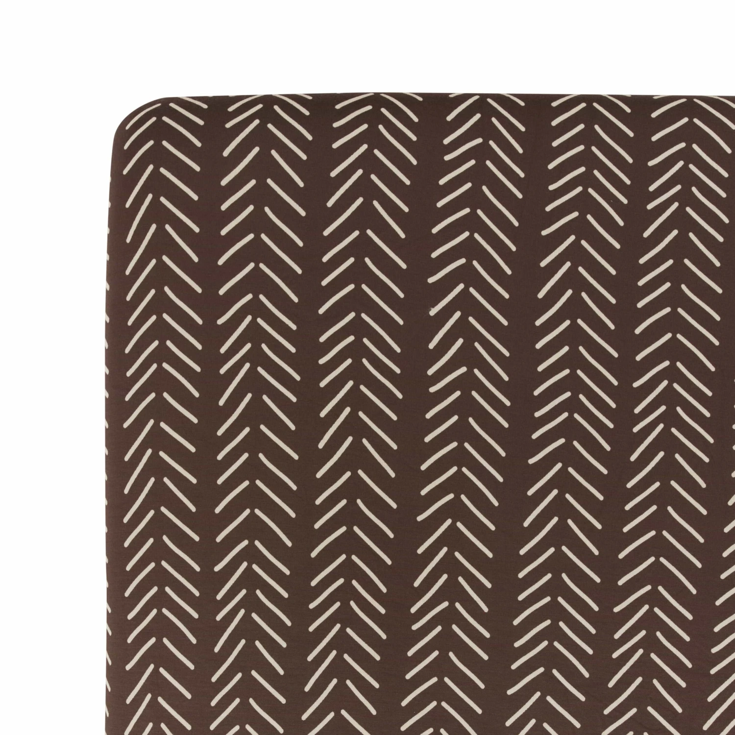 Crib Sheet In Espresso Herringbone 3 Crib Sheet In Espresso Herringbone - Image 3