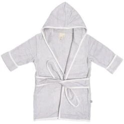 Toddler Bath Robe In Storm With Cloud Trim