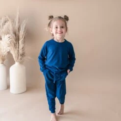 Bamboo Jersey Jogger Set In Tahoe -Kyte baby Store kyte baby jogger set bamboo jersey jogger set in tahoe 31624238858351