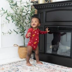 Long Sleeve Bodysuit In Gryffindor™ -Kyte baby Store kyte baby long sleeve bodysuits long sleeve bodysuit in gryffindor 32475820753007