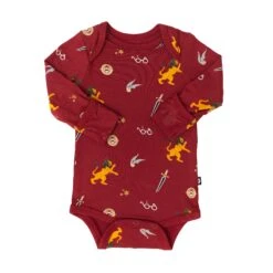 Long Sleeve Bodysuit In Gryffindor™ -Kyte baby Store kyte baby long sleeve bodysuits long sleeve bodysuit in gryffindor 32475820851311