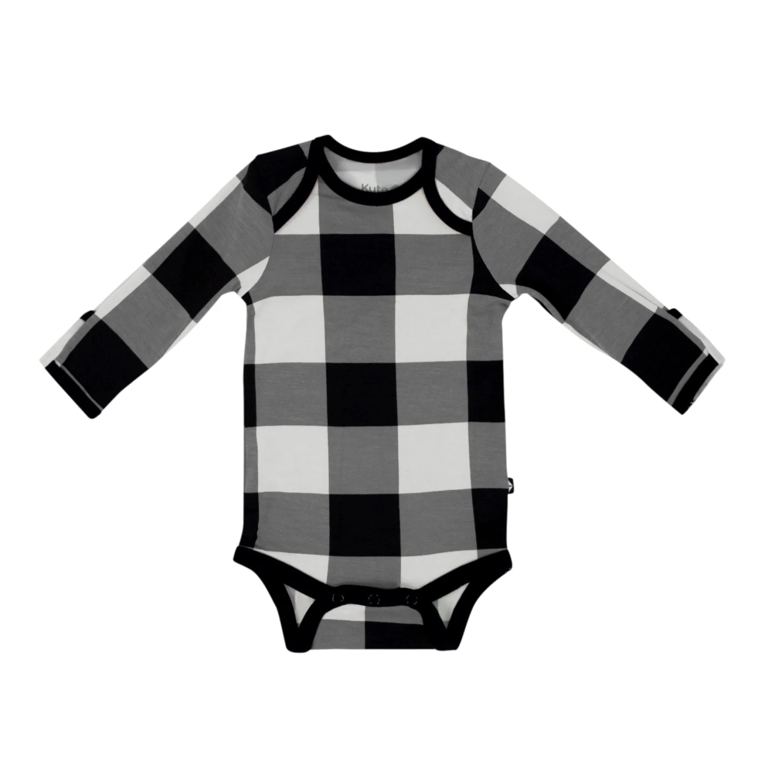 Long Sleeve Bodysuit In Midnight Plaid 1 Long Sleeve Bodysuit In Midnight Plaid