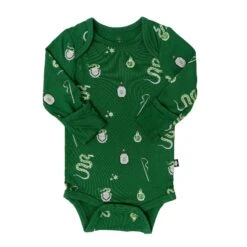 Long Sleeve Bodysuit In Slytherin™ -Kyte baby Store kyte baby long sleeve bodysuits long sleeve bodysuit in slytherin 32475837988975
