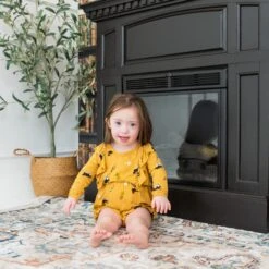 Long Sleeve Bubble Romper In Hufflepuff™ 7 Long Sleeve Bubble Romper In Hufflepuff™ -Kyte baby Store kyte baby long sleeve bubble romper long sleeve bubble romper in hufflepuff 32475840610415