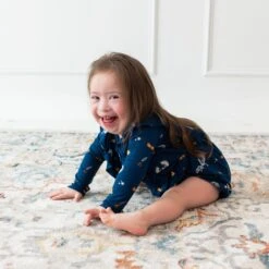 Long Sleeve Bubble Romper In Ravenclaw™ -Kyte baby Store kyte baby long sleeve bubble romper long sleeve bubble romper in ravenclaw 32475848540271