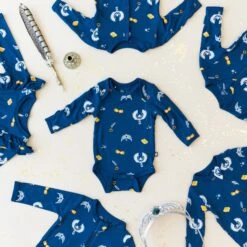 Long Sleeve Bubble Romper In Ravenclaw™ -Kyte baby Store kyte baby long sleeve bubble romper long sleeve bubble romper in ravenclaw 32475848671343
