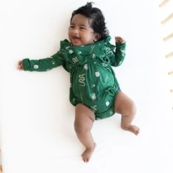 Long Sleeve Bubble Romper In Slytherin™ -Kyte baby Store kyte baby long sleeve bubble romper long sleeve bubble romper in slytherin 32475852669039