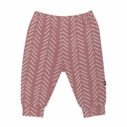 Pant In Dusty Rose Herringbone