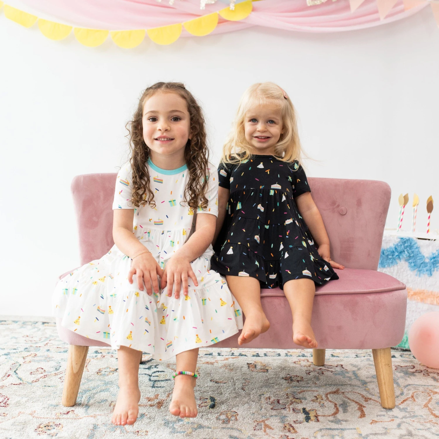 Short Sleeve Tiered Dress In Cloud Party 4 Short Sleeve Tiered Dress In Cloud Party - Image 4