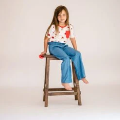 Toddler Crew Neck Tee In Cloud Poppies -Kyte baby Store kyte baby short sleeve toddler unisex tee toddler crew neck tee in cloud poppies 32550083297391