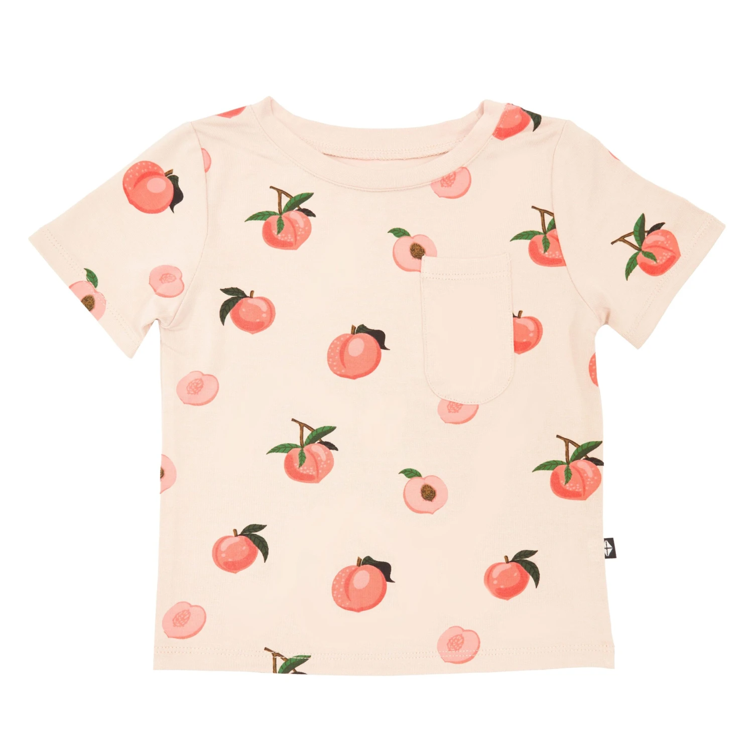 Toddler Crew Neck Tee In Peach 1 Toddler Crew Neck Tee In Peach