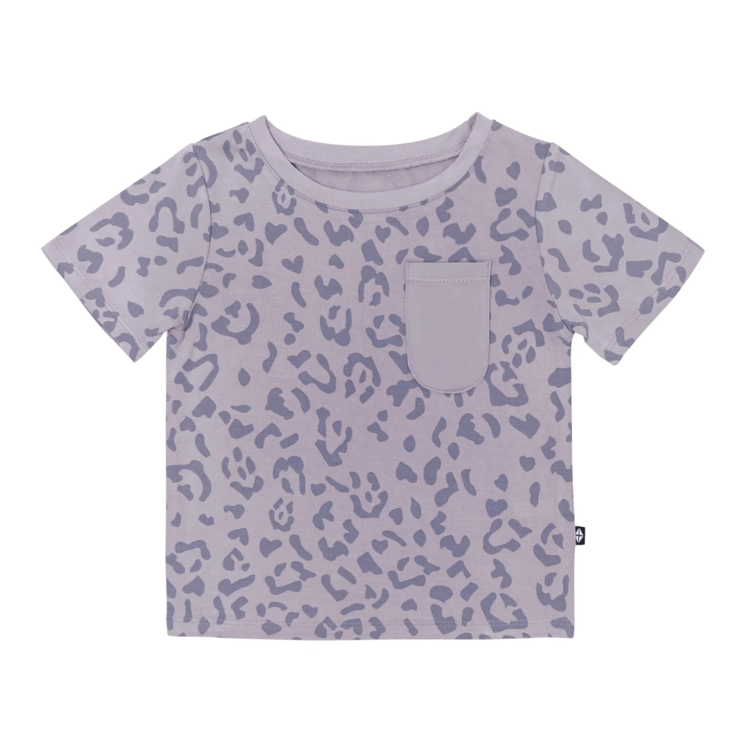 Toddler Crew Neck Tee In Taro Leopard 2 Toddler Crew Neck Tee In Taro Leopard - Image 2