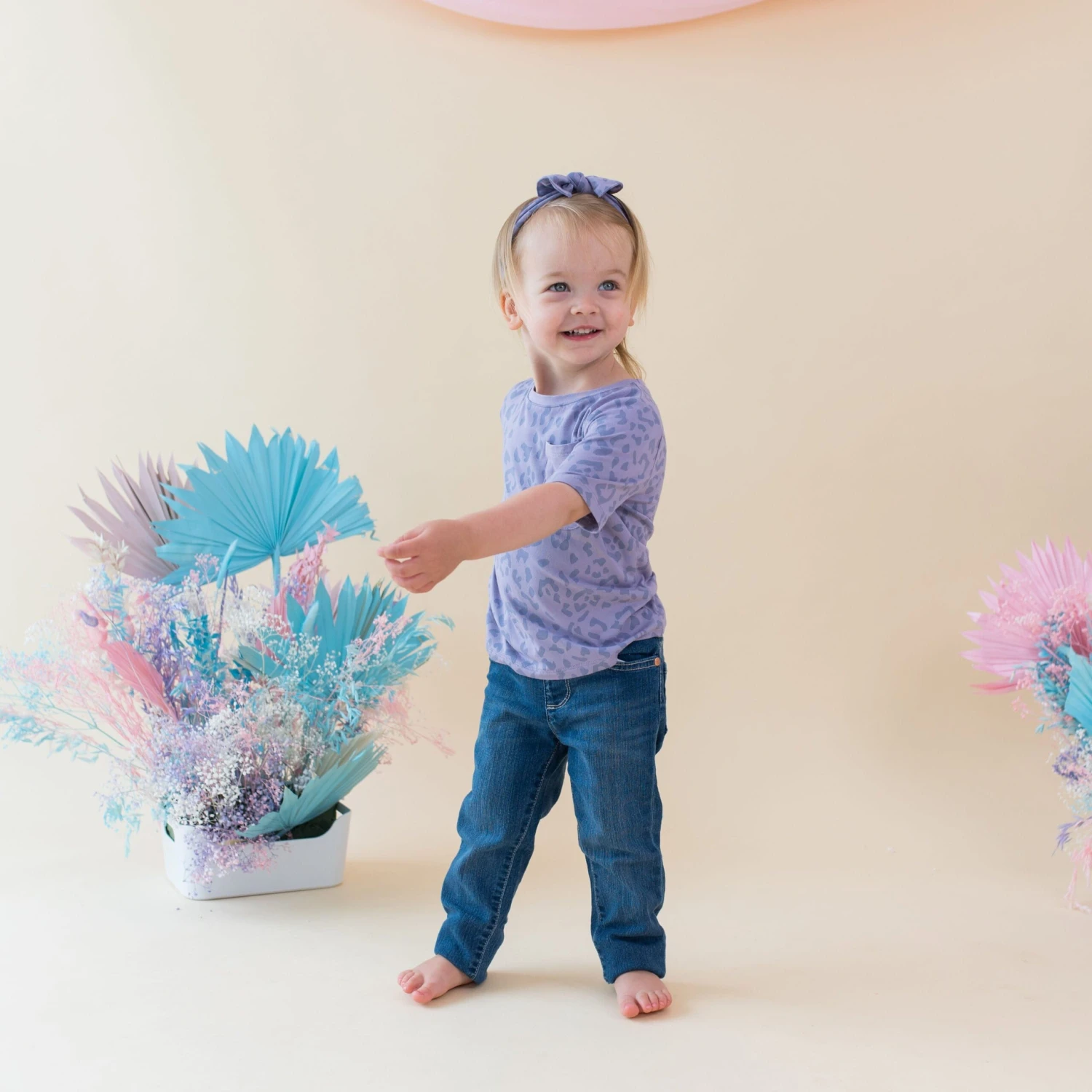 Toddler Crew Neck Tee In Taro Leopard 1 Toddler Crew Neck Tee In Taro Leopard