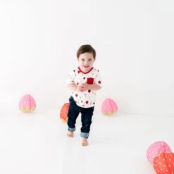 Toddler Crew Neck Tee In Strawberry