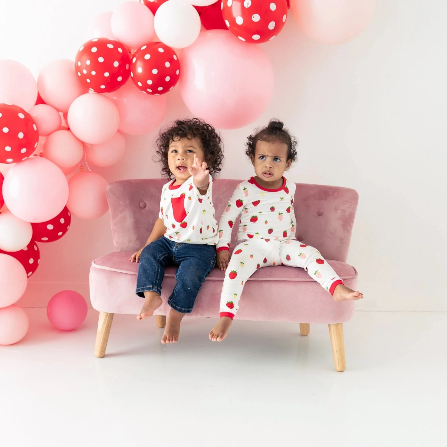 Toddler Crew Neck Tee In Strawberry 4 Toddler Crew Neck Tee In Strawberry - Image 4