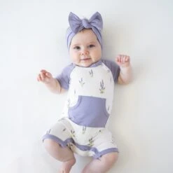 Shortall In Lavender -Kyte baby Store kyte baby shortall shortall in lavender 32171939594351