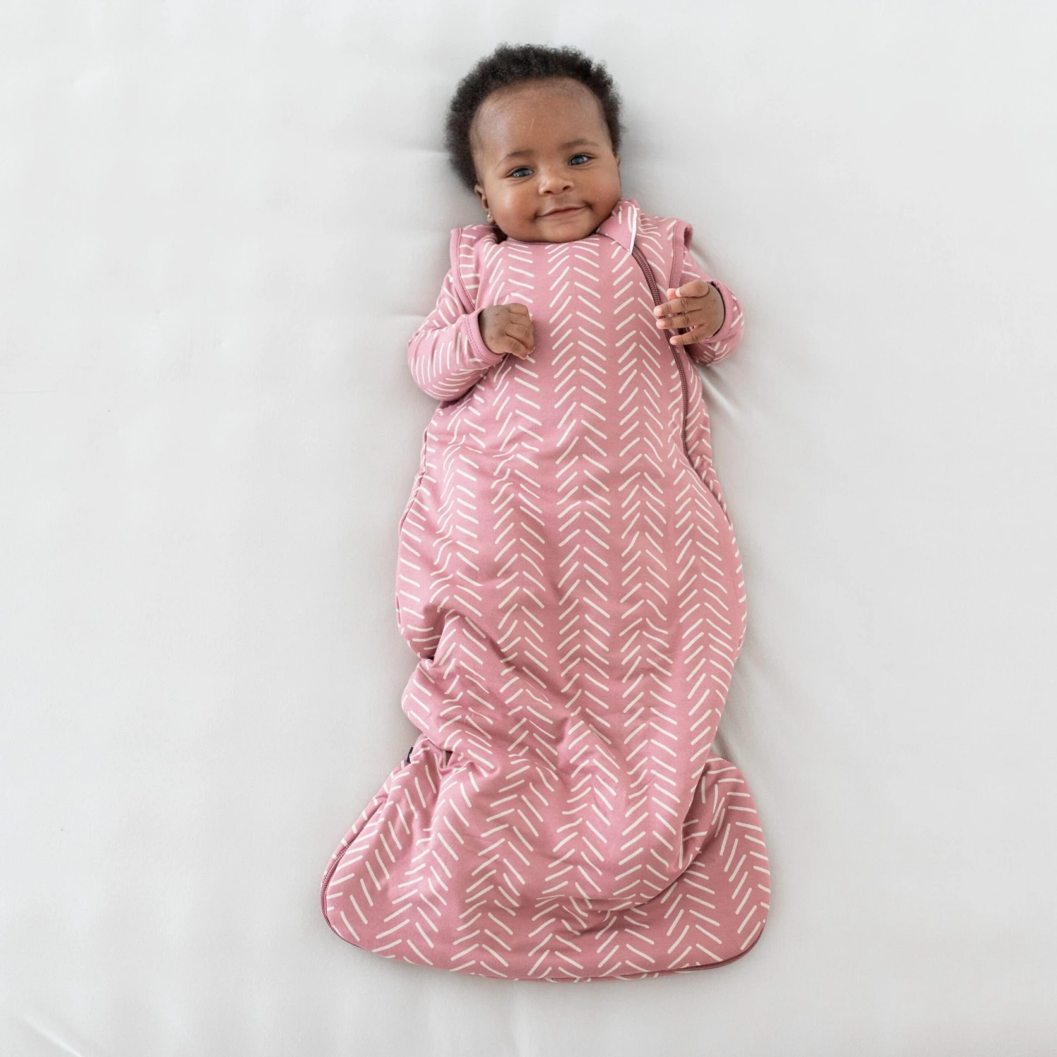 Sleep Bag In Dusty Rose Herringbone 1.0 2 Sleep Bag In Dusty Rose Herringbone 1.0 - Image 2
