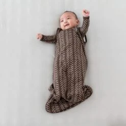 Sleep Bag In Espresso Herringbone 1.0 -Kyte baby Store kyte baby sleep bag 1 0 tog sleep bag in espresso herringbone 1 0 32730033717359