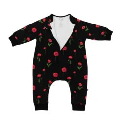 Slumber Suit In Midnight Poppies -Kyte baby Store kyte baby slumber suit slumber suit in midnight poppies 32531782565999