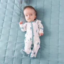 Footie In Blue Heron -Kyte baby Store kyte baby snap footies footie in blue heron 32715420041327