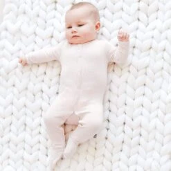 Footie In Blush -Kyte baby Store kyte baby snap footies footie in blush 30034605146223