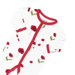 Footie In Cloud Poppies 9 Footie In Cloud Poppies -Kyte baby Store kyte baby snap footies footie in cloud poppies 32531760644207