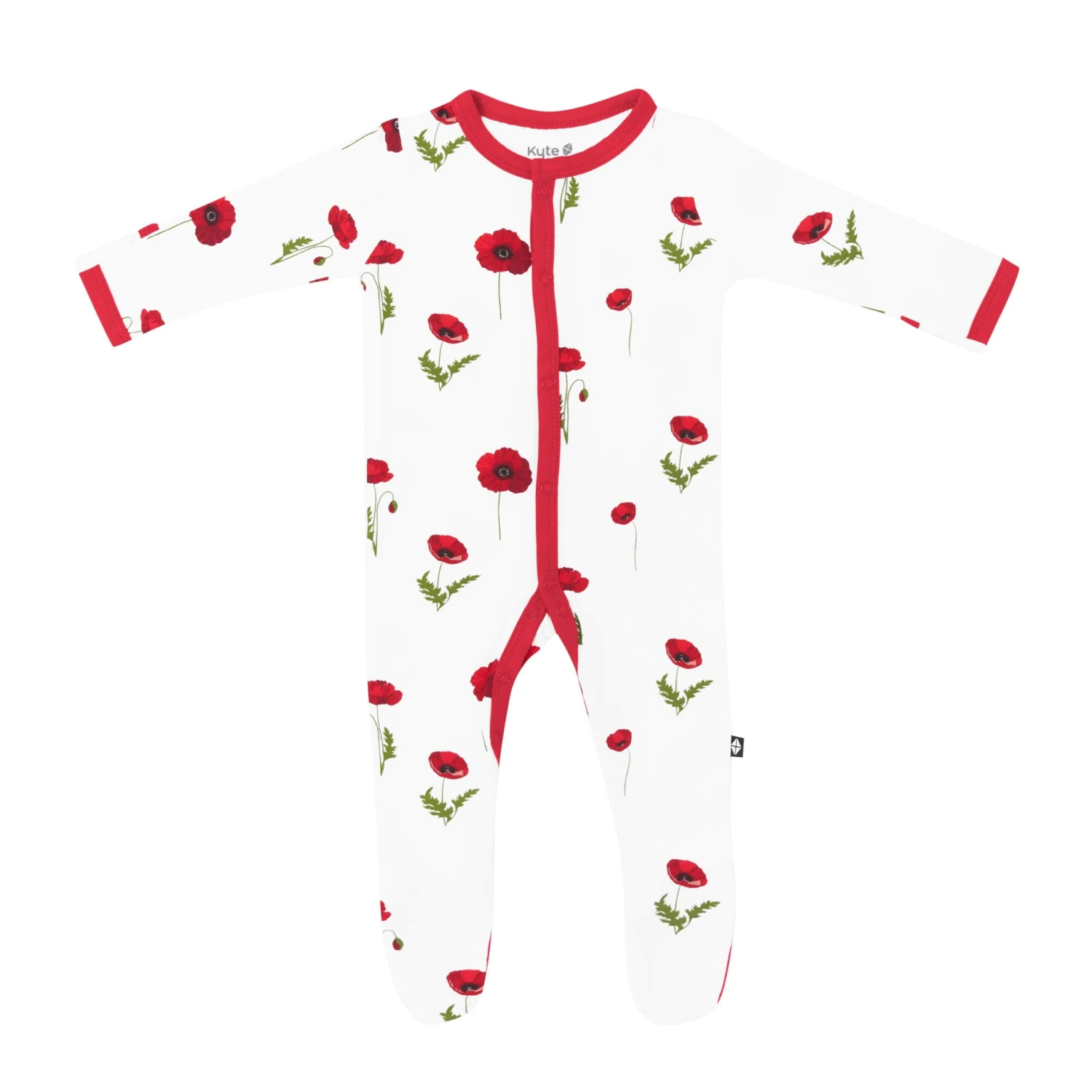 Footie In Cloud Poppies 1 Footie In Cloud Poppies