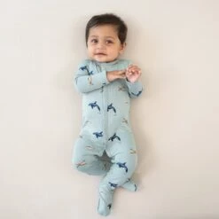 Footie In Coastline 7 Footie In Coastline -Kyte baby Store kyte baby snap footies footie in coastline 32519480148079