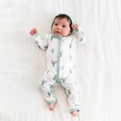 Romper In Eucalyptus 7 Romper In Eucalyptus -Kyte baby Store kyte baby snap romper printed romper in eucalyptus 30876491120751