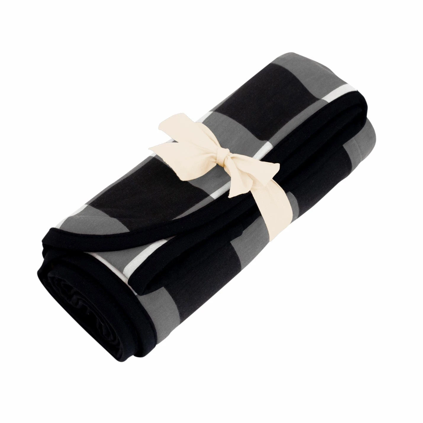 Swaddle Blanket In Midnight Plaid 3 Swaddle Blanket In Midnight Plaid - Image 3