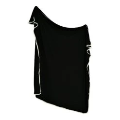 Swaddle Blanket In Midnight With Cloud Trim