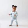 Bamboo Jersey Toddler Cardigan In Fog
