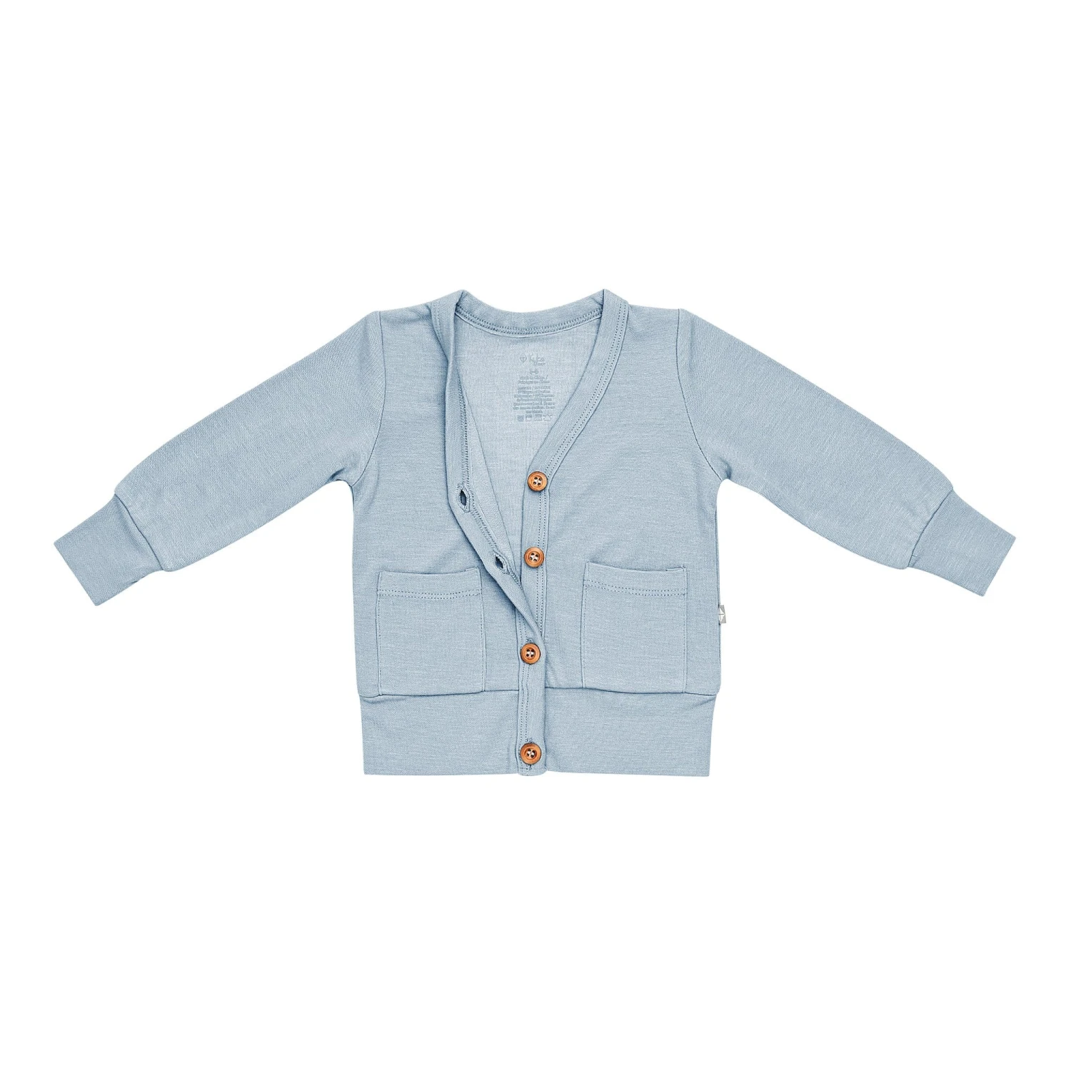 Bamboo Jersey Toddler Cardigan In Fog 4 Bamboo Jersey Toddler Cardigan In Fog - Image 4
