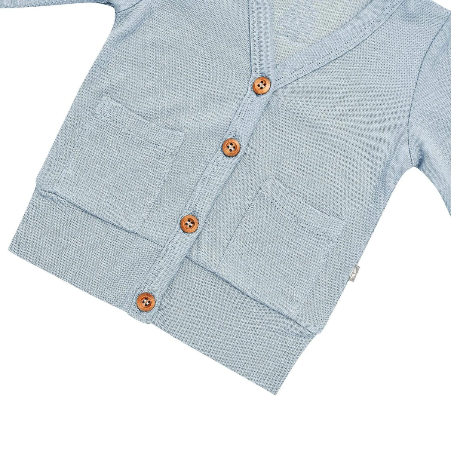 Bamboo Jersey Toddler Cardigan In Fog 5 Bamboo Jersey Toddler Cardigan In Fog - Image 5