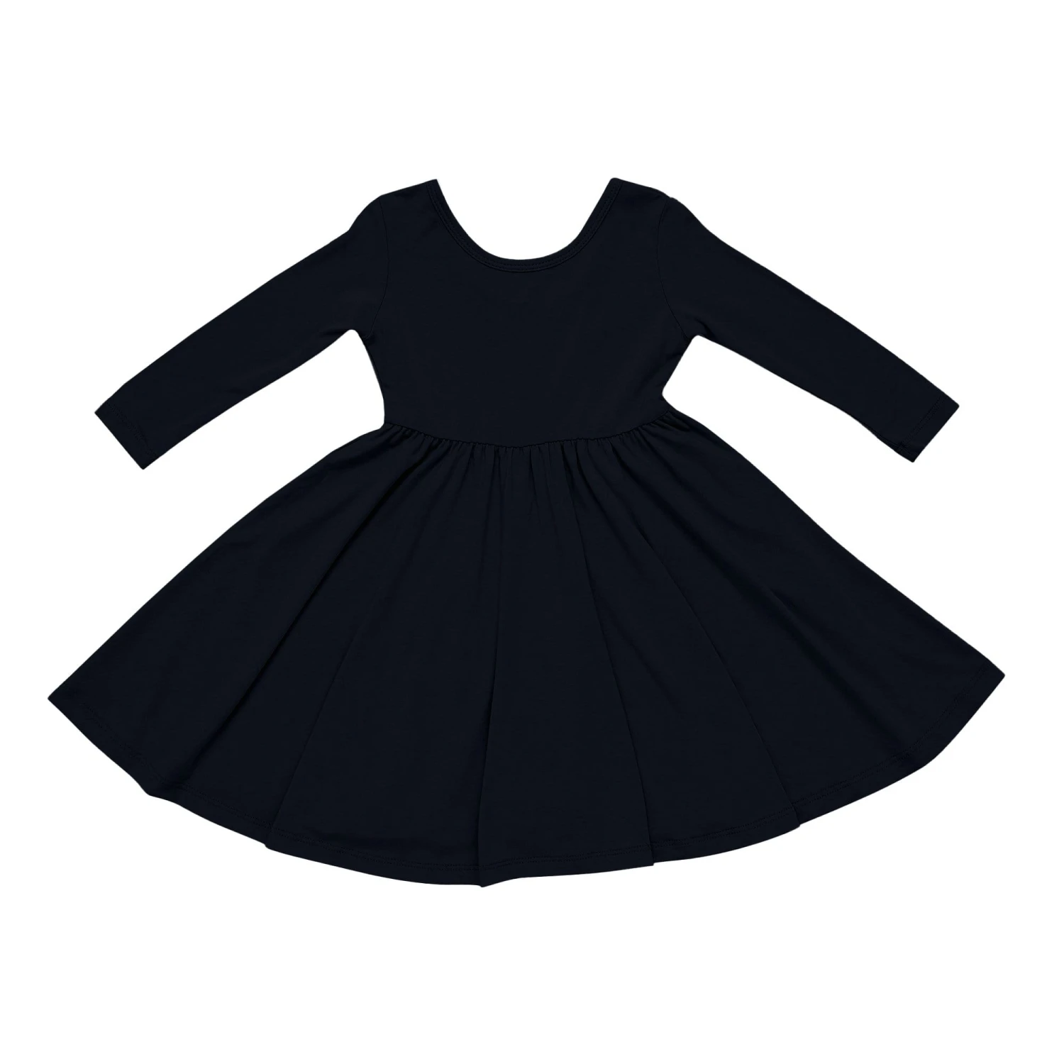 Long Sleeve Twirl Dress In Midnight 2 Long Sleeve Twirl Dress In Midnight - Image 2