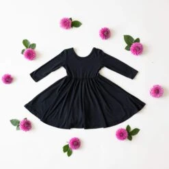 Long Sleeve Twirl Dress In Midnight 7 Long Sleeve Twirl Dress In Midnight -Kyte baby Store kyte baby toddler long sleeve twirl dress long sleeve twirl dress in midnight 30164984922223