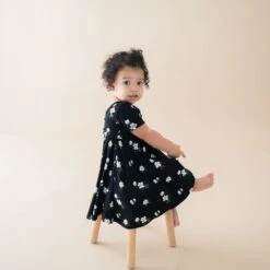 Twirl Dress In Small Midnight Magnolia