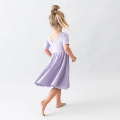 Twirl Dress In Taro -Kyte baby Store kyte baby toddler short sleeve twirl dress twirl dress in taro 31093719859311