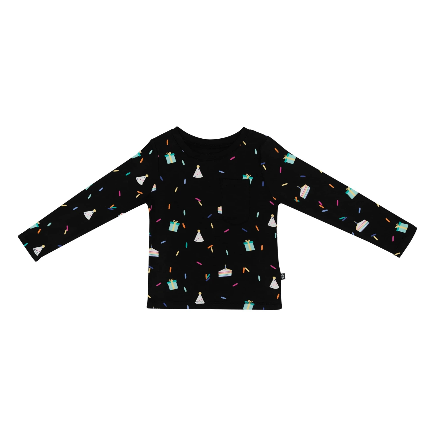 Long Sleeve Toddler Crew Neck Tee In Midnight Party 2 Long Sleeve Toddler Crew Neck Tee In Midnight Party - Image 2