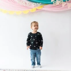 Long Sleeve Toddler Crew Neck Tee In Midnight Party 8 Long Sleeve Toddler Crew Neck Tee In Midnight Party -Kyte baby Store kyte baby toddler unisex tee long sleeve toddler crew neck tee in midnight party 32605497884783