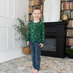 Long Sleeve Toddler Crew Neck Tee In Slytherin™ -Kyte baby Store kyte baby toddler unisex tee long sleeve toddler crew neck tee in slytherin 32475940126831